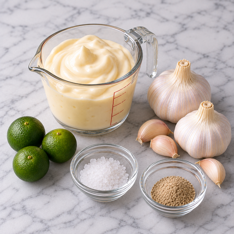 homemade garlic mayo ingredients